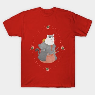 Zen Samurai Cat T-Shirt